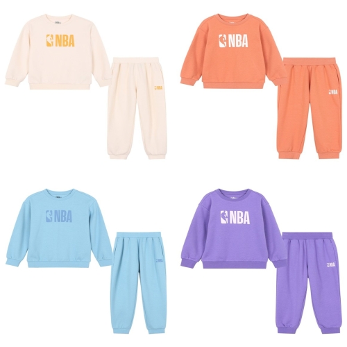 NBA 키즈 빅로고 기모 맨투맨 조거팬츠 세트 K224ST999P