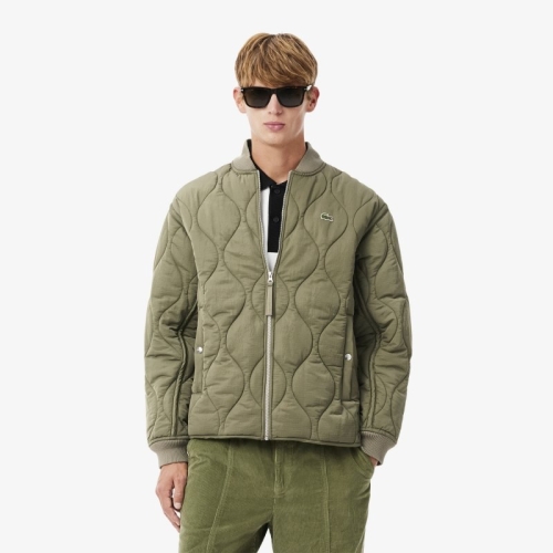 라코스테 남성 퀼팅 블루종_BH7142-54N