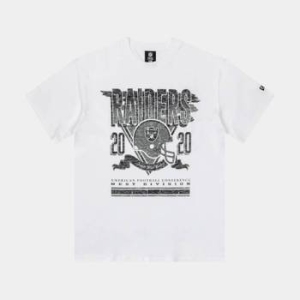 뉴에라  라스베가스 레이더스 쇼츠 슬리브 티 맨즈 셔츠 티 흰 화이트/블랙 검60571342