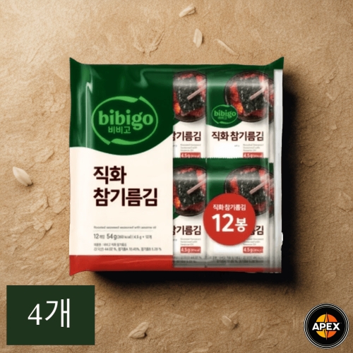 CJ제일제당 비비고 직화 참기름김 4.5g