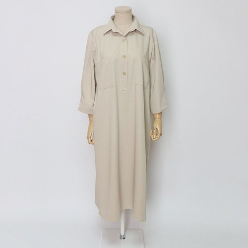 아이우먼 마들렌버튼롱원피스 HGE642M409 빅사이즈