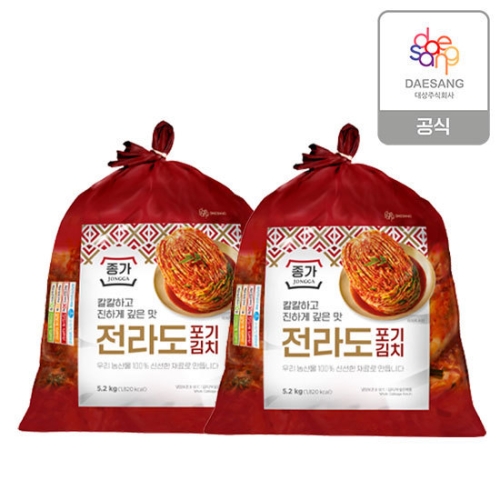 대상  종가 전라도식 포기김치 5.2kg