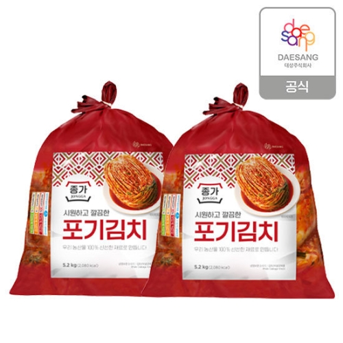 종가 중부식 포기김치 5.2kg