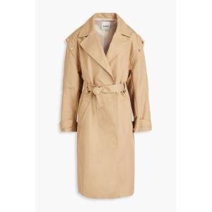 산드로 버튼-디테일 코튼-블렌드 gaberdine 트렌치 코트 베이지 711196
