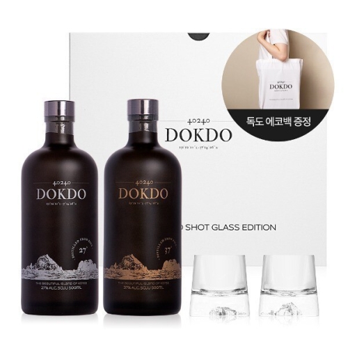 40240 독도 샷 글라스 에디션 500ml 27도 + 500ml  37도 + 독도잔 2개