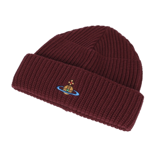 비비안웨스트우드 비비안 웨스트우드 자수 로고 비니 8102000A K004B I401 BORDEAUX VWH001bg