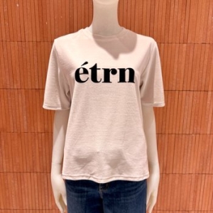 나무그림 더 여성 벨벳 로고 반소매 티셔츠 NAN9TS001 벨로아R1T