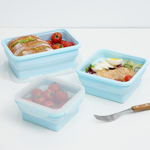 인블룸 접이식 실리콘 밀폐 밥용기 400ml