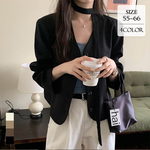 앤드스타일 어썸 U8/유니제이 노카라 타이 버튼 자켓_263646