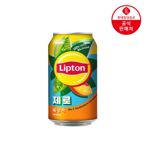 롯데칠성음료 립톤 제로 아이스티 복숭아 355ml