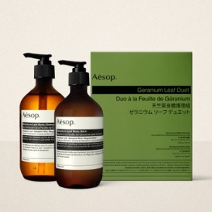 이솝 제라늄 리프 듀엣 바디 클렌저 500ml+ 바디 밤 500ml