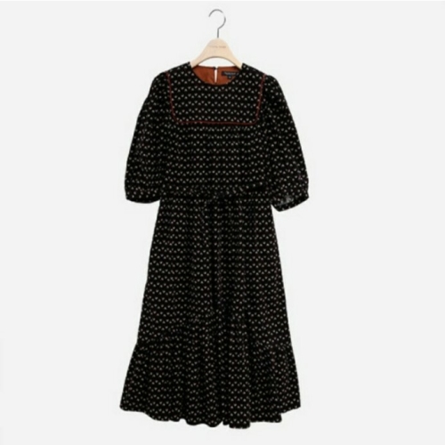 써스데이아일랜드 여성 코듀로이 반팔 소매 원피스 T248MOP312W