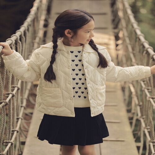 탑텐키즈 여아 라이트웜 스웨터카라 경량 점퍼 (MKE4JP2121)