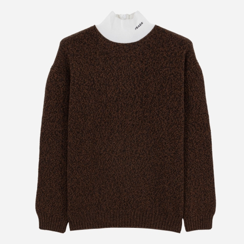 프라다 P26472 114K F0201 S 222 울캐시미어 터틀넥 스웨터 COF