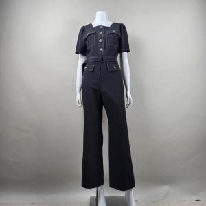 SOOS HC04 스퀘어넥스티치포인트 점프슈트 S232NJS502 S15917445 블랙 6S
