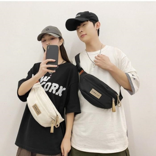 라일리 Rly 남녀공용 2컬러 가죽패치 포인트 학생 슬링백 바디백 18019644