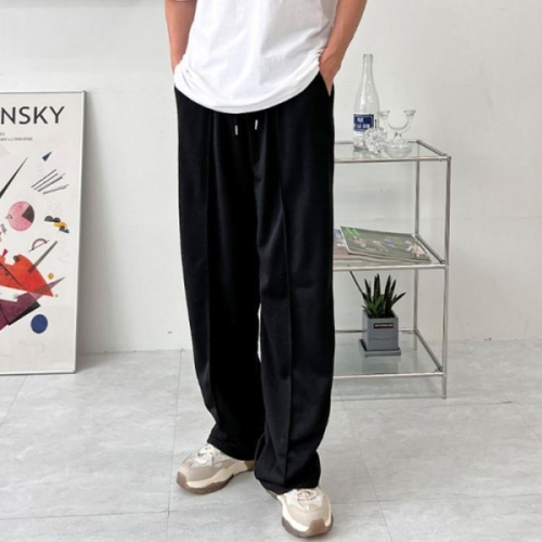 라일리 Rly 남자 봄가을 검정 카페 종업원 알바생 와이드 바지 18023455