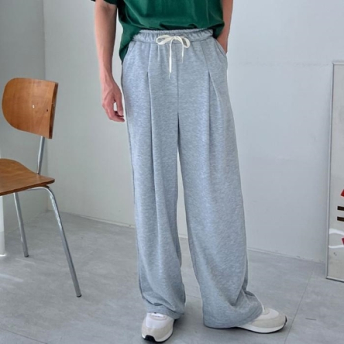 라일리 Rly 남자 앞주름 회색 추리닝 편한 공부 알바 와이드팬츠 18023438