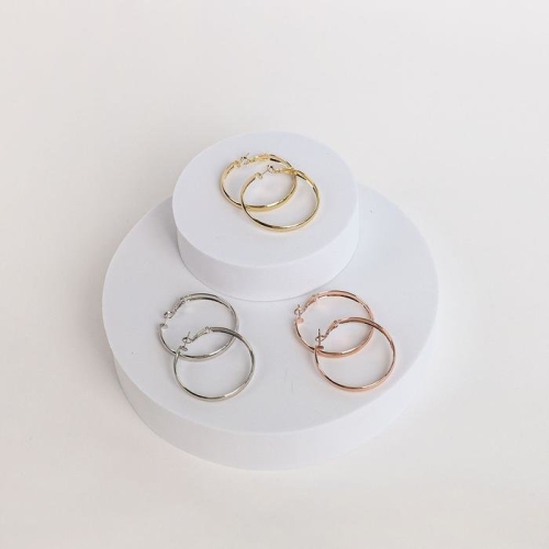 오노마  알티피아 시후주얼리 4cm 큰 베이직 기본 링 귀걸이 EB893E
