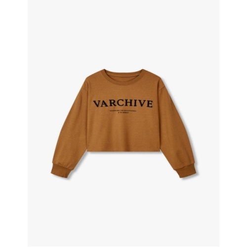 보브 여성 자수 로고 스웻 크롭 티셔츠 7114340A25