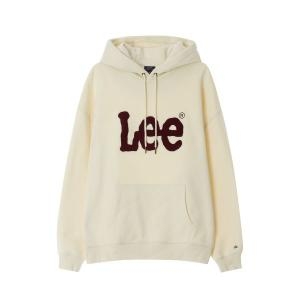 LEE 부클 트위치 로고 기모 후드 티셔츠 크림 LE2404HD05CM 243380