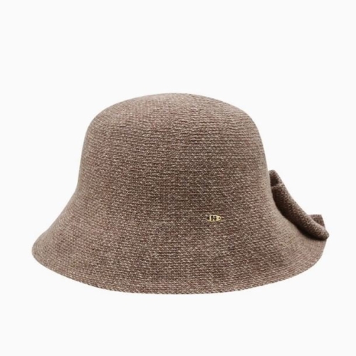 헤지스 여성 베이지 멜란지 울혼방 벙거지모자_HILG4F817I2