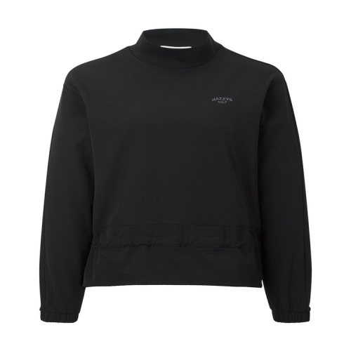 헤지스레이디스 골프 여성 Afterhours캡슐 블랙 스트링 웨이스트 우븐 맨투맨-228624 90