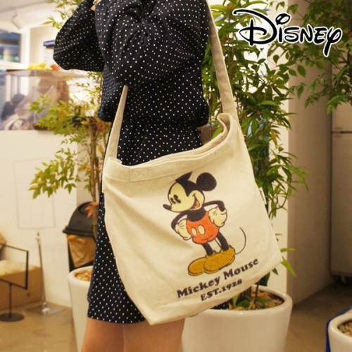 디즈니 뽀글이 에코백 미키마우스 가방 캔버스가방