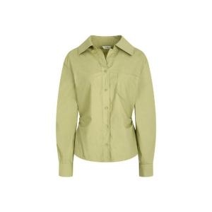 JJ지고트 여성 사이드 셔링 볼륨 소매 블라우스 GM9A0BLJ1