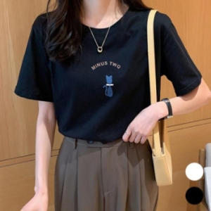 오노마 ONM 여자티 20대 반팔 긴팔 40성 코디 라운드티 오버핏 19306333