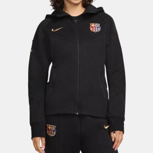 나이키  여성 FC 바르셀로나 후드 집업 자켓 바르샤 축구 유니폼 FN8443-011 블랙