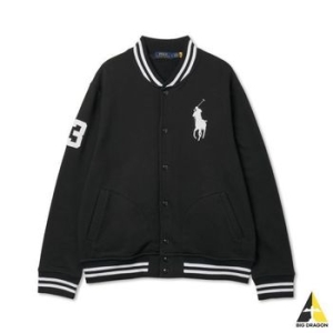 폴로랄프로렌 빅 포니 플리스 베이스볼 재킷-블랙 111129871