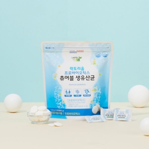 뉴팜 락토리움 프로바이오틱스 츄어블 생유산균 60정