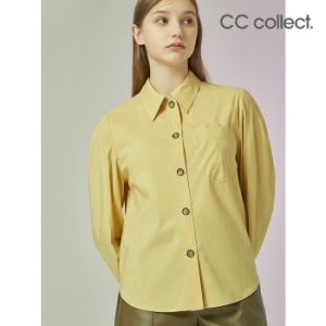 씨씨콜렉트 여성 아웃포켓 볼륨소매 셔츠_C233MSC010