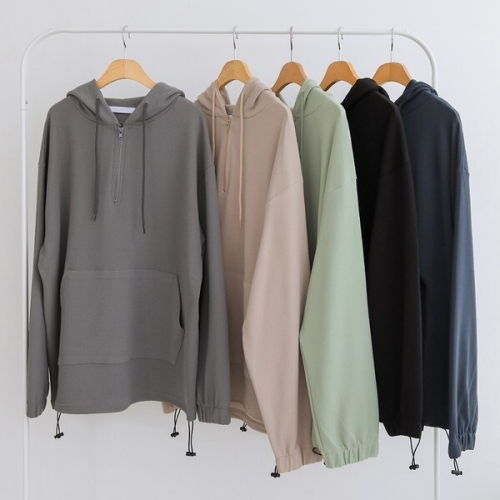 리빌모아 남자 데일리 반집업 후드티 긴팔 티셔츠 5C-TSA-Q079-베이