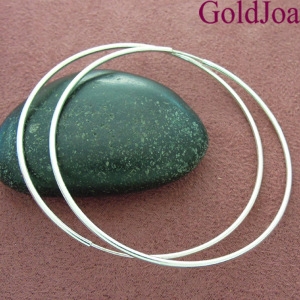 메디쉬재팬 럭셔리 60mm 파이프 링 실버귀걸이 30011e 선물용