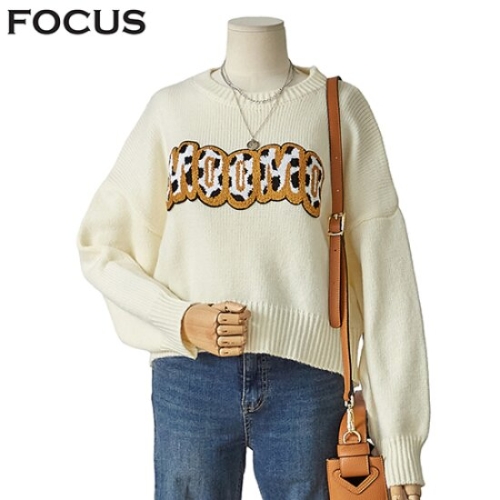 레오파드 무모 레터링니트_FW2K7KT0451