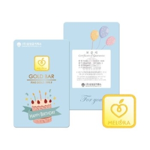 삼성금거래소  멜로라 생일축하 골드바 1g (블루)