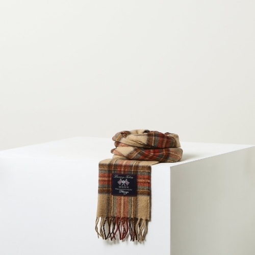 헤지스 여성 체크 머플러 메리노울 베이지_HSMU4D002I2