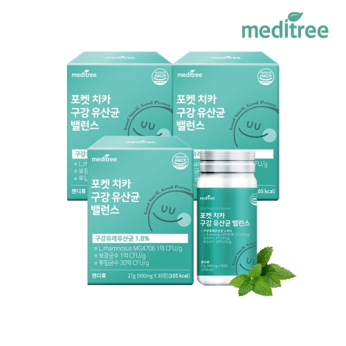 메디트리 포켓 치카 구강 유산균 밸런스 30정