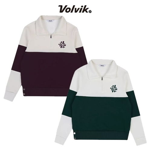 볼빅  브이닷 골프 여성 골프 하이브리드 컬러블럭 티셔츠 VLTSOA04