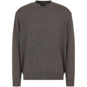 아르마니 엠포리오아르마니 텍스처 위브 모크 넥 버진 울 스웨터 6D1MXN1MKCZ T