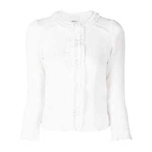 이자벨마랑 조지아 러플 세미 시스루 블라우스 HT0089FAA1J39I T