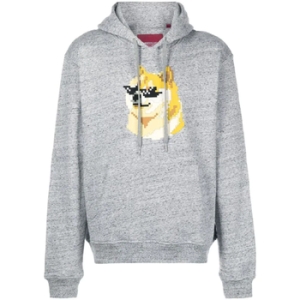 모스트 ly Heard Rarely Seen 8 Bit 도그코인 프린트 후디 MHEB02BBKH28 T