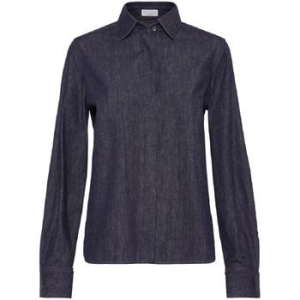 브루넬로쿠치넬리 모닐리 비즈 장식 데님 셔츠 MA782MM606C001 T