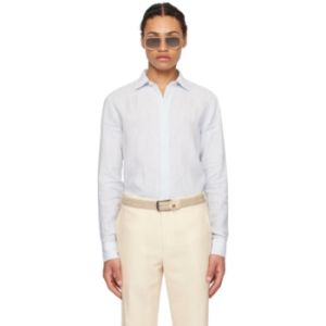 라르디니 블루 버튼 셔츠 241125M192007