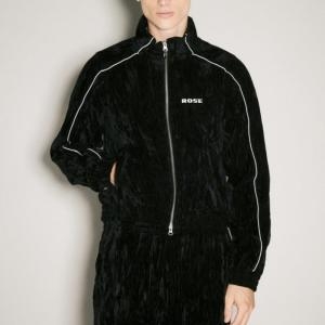 마틴 로즈 ROSE 슈렁켄 벨벳 하이넥 트랙 자켓 164WF04001 BLK