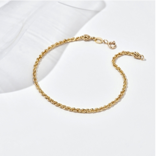 미니골드  김천점 14K 18K 할로우 로프체인 팔찌 BJUS4072 가별고 볼륨감 있는 디자인 어떤 스타일에도 포인트로 착용