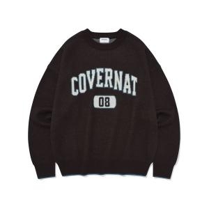 커버낫 아치 로고 08 크루넥 니트 초콜릿 CO2403KT09CL