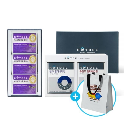 레이델 비즈왁스알코올 셀100 30정 3박스 + 맨즈 멀티비타민 60정 우먼즈 선물세트